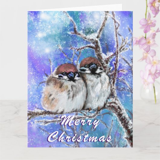 Kerstmis Kaart kruipt in de winter (Orchidee)