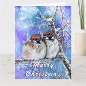 Kerstmis Kaart kruipt in de winter (Voorkant)