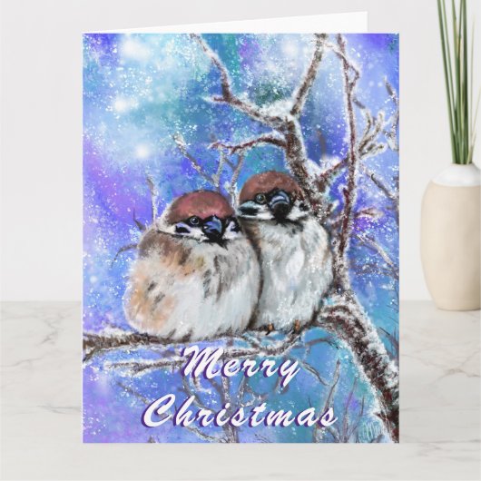 Kerstmis Kaart kruipt in de winter (Voorkant)