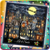 KERSTMIS KAART - Laat het sneeuwen - Tweezijdige p