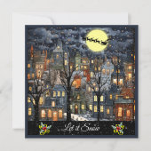 KERSTMIS KAART - Laat het sneeuwen - Tweezijdige p (Voorkant)