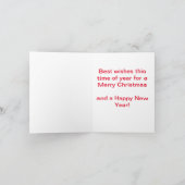 Kerstmis Kaart met  engel cherub. (Binnen)