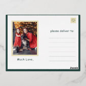 Kerstmis Kaart met Goud (Achterkant)