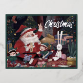 Kerstmis Kaart met Goud (Voorkant)