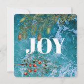 Kerstmis Kaart met kerst in de Middellandse Zee (Voorkant)