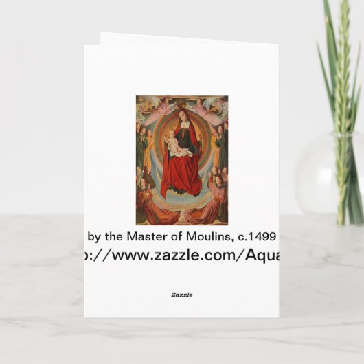 Kerstmis Kaart met Madonna & Kind -  (Achterkant)