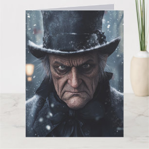 KERSTMIS KAART MET SCROOGE BAH HUMBUG