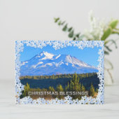 Kerstmis Kaart - Mount Shasta (Staand voorkant)