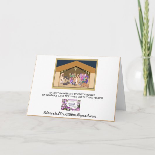 Kerstmis Kaart Printable (Achterkant)