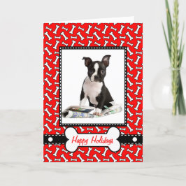 Kerstmis Kaart van de Hond - Ondeugend of Nice