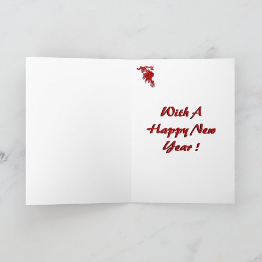 Kerstmis: Kaart van het rendierlijk goud (Binnen)