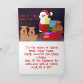 KERSTMIS KAART VAN SANTA'S SLEIGH KIND (Binnen)