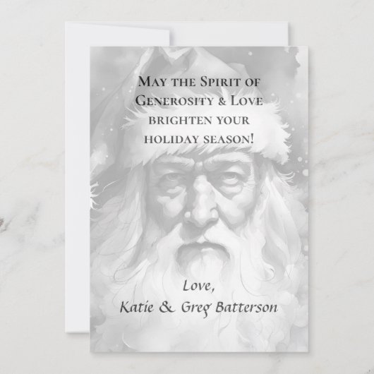 Kerstmis Kaart van Sinterklaas en u (Achterkant)