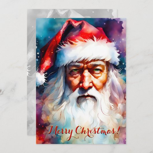 Kerstmis Kaart van Sinterklaas en u (Voorkant / Achterkant)