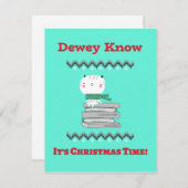 Kerstmis Kaart voor bibliothecarissen (Voorkant / Achterkant)