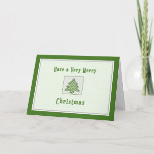 Kerstmis-Kaart voor de buurtChevron Stripes-boom Feestdagen Kaart