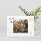 Kerstmis Kaart voor de feestdag met foto's (Staand voorkant)