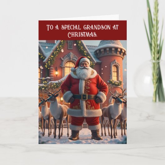 KERSTMIS KAART VOOR DE HERTEN VAN DE KERSTMAN (Voorkant)