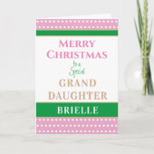 Kerstmis kaart voor kleindochter (Voorkant)
