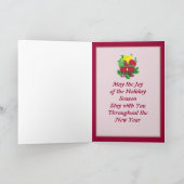 Kerstmis Kaart voor vakantiebont (Binnen)