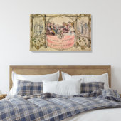 Kerstmis Kaart, voorbeeld van de bekende kerstmis Canvas Afdruk (Insitu (Slaapkamer))