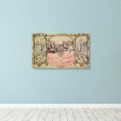 Kerstmis Kaart, voorbeeld van de bekende kerstmis Canvas Afdruk (Insitu (Houten vloer))