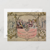 Kerstmis Kaart, voorbeeld van de bekende kerstmis Feestdagenkaart (Voorkant / Achterkant)