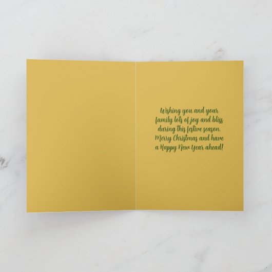 Kerstmis Kaart, Vrolijk Kerstmis Wenskaart (Binnen)