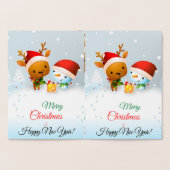 Kerstmis kaart werp kussen (Binnen)