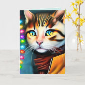 KERSTMIS KAARTEN MET KAT VOOR BROER (Gele Bloem)