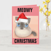 KERSTMIS KAARTEN MET POES GELUKSWENSEN (Gele Bloem)