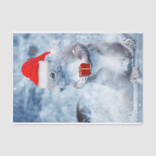 Kerstmis Kabouter Eekhoorn Decoupage Ambachten of Tissuepapier (Voorkant)