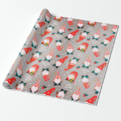 Kerstmis-kabouter-inpakpapier met een speelse uits cadeaupapier (Uitgerold)