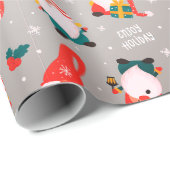 Kerstmis-kabouter-inpakpapier met een speelse uits cadeaupapier (Rol Hoek)