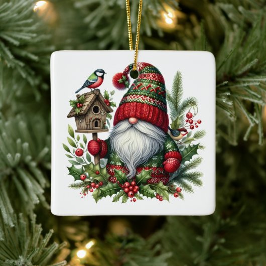 Kerstmis Kabouter Kunst – Feestelijke Feestdagen Keramisch Ornament (Boom)