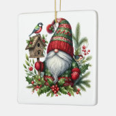 Kerstmis Kabouter Kunst – Feestelijke Feestdagen Keramisch Ornament (Links)