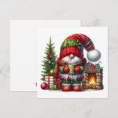 Kerstmis Kabouter Kunst – Festieve Feestdagen Kaart (Voorkant / Achterkant)