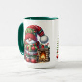Kerstmis Kabouter Kunst – Festieve Feestdagen Mok (Voorkant links)