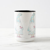 Kerstmis kabouter met kardinaal tweekleurige koffiemok (Center)