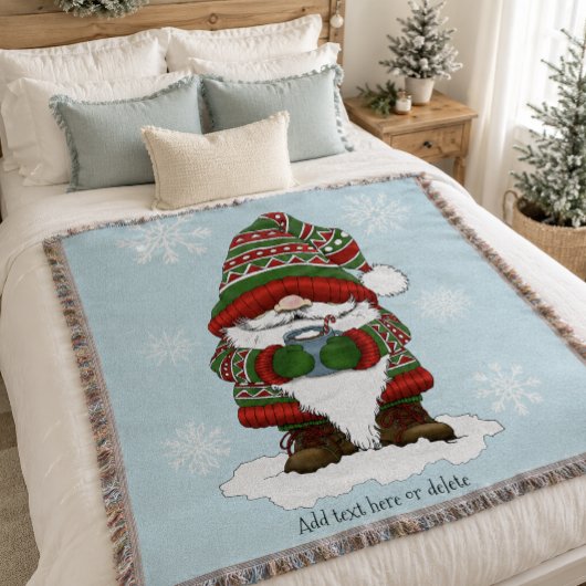 Kerstmis Kabouter Rood Groen Winter Schattig Deken