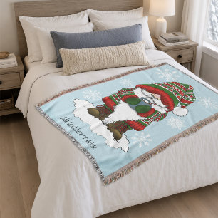Kerstmis Kabouter Rood Groen Winter Schattig Deken