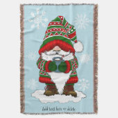 Kerstmis Kabouter Rood Groen Winter Schattig Deken (Voorkant Verticaal)