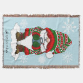 Kerstmis Kabouter Rood Groen Winter Schattig Deken (Voorkant)