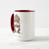 Kerstmis Kabouter Rood Groen Winter Schattig Mok (Voorkant links)