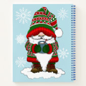 Kerstmis Kabouter Rood Groen Winter Schattig Notitieboek (Achterkant)