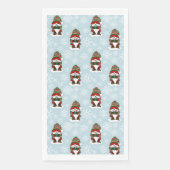 Kerstmis Kabouter Rood Groen Winter Schattig Servet (Voorkant)