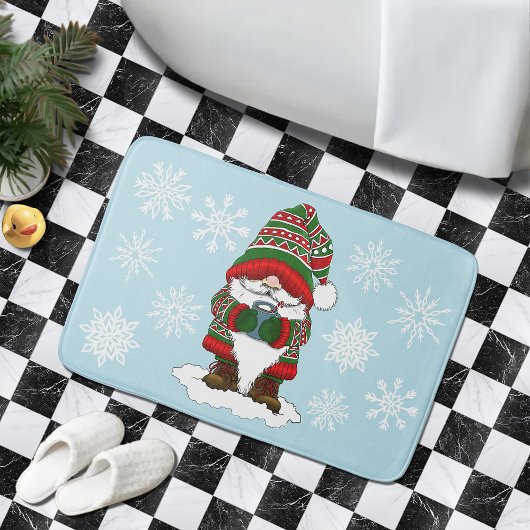 Kerstmis Kabouter Rood Groen WinterMals Badmat