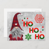 Kerstmis kabouter zegt ho ho ho ho briefkaart (Voorkant / Achterkant)