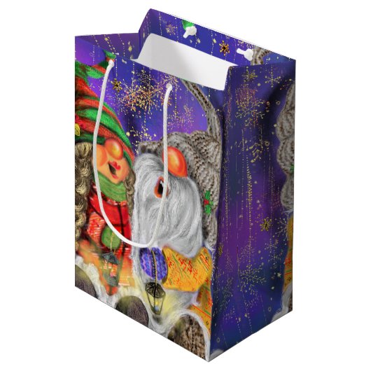 Kerstmis Kabouters Cadeautas (Voorkant Gekanteld)