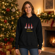 Kerstmis Kabouters Vrouwen Zwart Pullover Hoodie